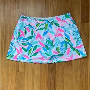 Lilly Pulitzer Pink Green Mini Skater Skort
